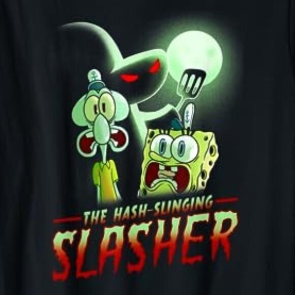 SpongeBob Hash Slinging Slasher Meme Funny Cartoon Fan Gift Graphic T-Shirt 79 - Picture 2 of 6